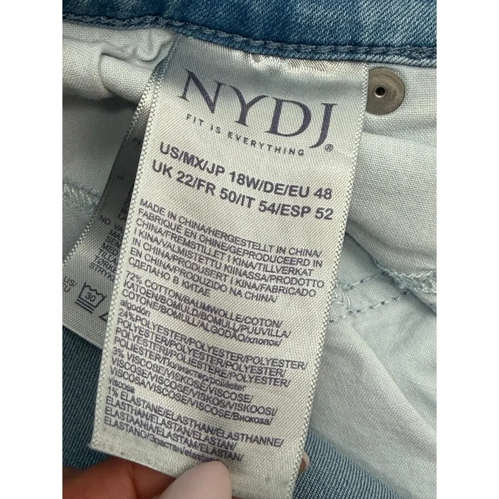 NYDJ Ami Skinny Jeans‎ 18W Plus High Rise Button Fly Lift Tuck Blue